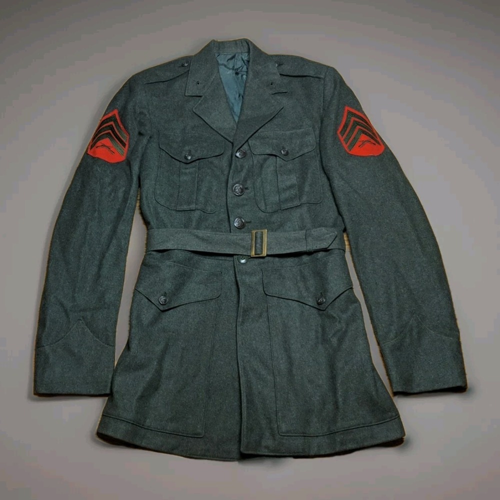 USMC‎ Marine Corps Service Issued Uniform Wool/Orlon Kersey Jacket DA-36-243-Q14